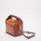 SAONARA Bolso Kukito caramelo/blue sky piel