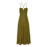 Amale Khaki Green Dress
