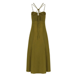 Amale Khaki Green Dress