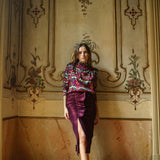 Top Laure Malmo Fuchsia and Green