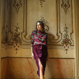 Top Laure Malmo Fuchsia and Green