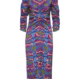 Geiko Malmo Blue and Fuchsia Dress
