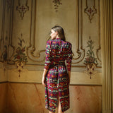 Laurett Malmo Fuchsia and Green Dress