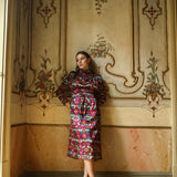 Laurett Malmo Fuchsia and Green Dress