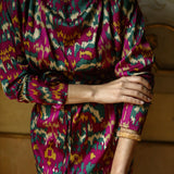 Laurett Malmo Fuchsia and Green Dress