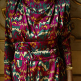 Laurett Malmo Fuchsia and Green Dress