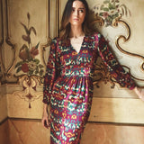 Mila Malmo Fuchsia and Green Dress