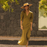 Vestido Zoe Verde Caqui