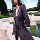 Huga Eggplant Dress
