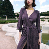 Huga Eggplant Dress