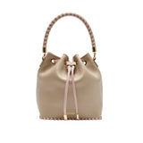 SAONARA Bucket bag taupe/peony leather