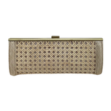 Lola Rattan Nude Bag