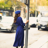 Mimi Print Dress Klein Blue
