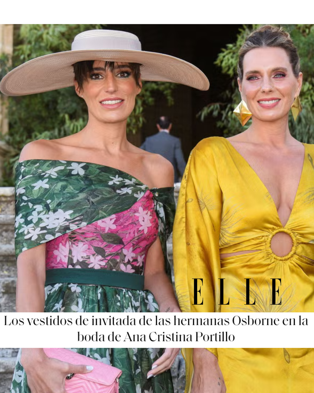 Los vestidos de invitada de las hermanas Osborne en la boda de Ana Cristina Portillo
