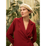 Chaqueta Aziza Crepe granate