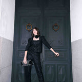 Top Sassu Print Negro