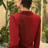 Chaqueta Aziza Crepe granate