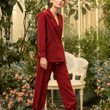 Pantalón Bombacho crepe granate