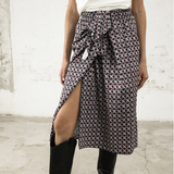Falda Patrizia Geométrico Azul y Rojo