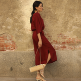 Vestido Fabiola Granate