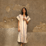 Kaftan Maroki Azul y Rosa