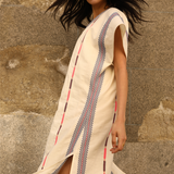 Kaftan Maroki Azul y Rosa