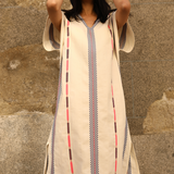 Kaftan Maroki Azul y Rosa