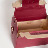 SAONARA Bolso Kukito berry/taupe piel