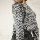 Camisa Neva Blanco y Azul