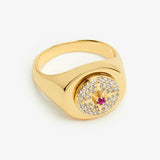 Anillo Estrella Mercedes rosa