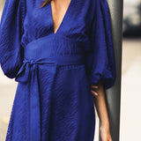 Vestido Mimi Print Azul Klein