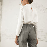 Camisa Laure Satén Blanco