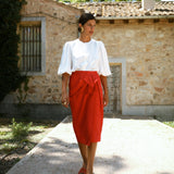 Falda Patrizia Rojo