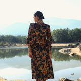 Vestido Huga Negro y Teja