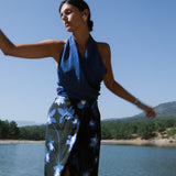 Falda Alessandra Tropical Azul