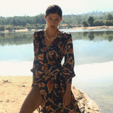 Vestido Huga Negro y Teja