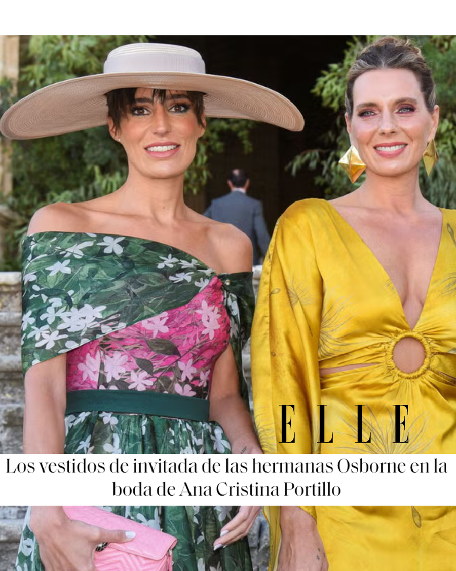 Los vestidos de invitada de las hermanas Osborne en la boda de Ana Cristina Portillo