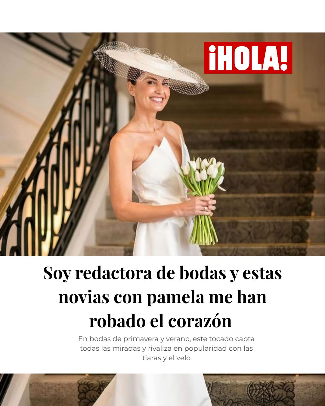 En bodas de primavera y verano, este tocado capta todas las miradas y rivaliza en popularidad con las tiaras y el velo