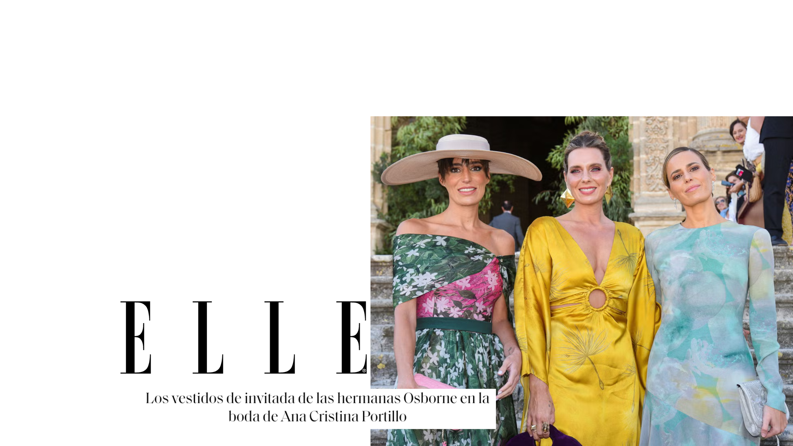 Los vestidos de invitada de las hermanas Osborne en la boda de Ana Cristina Portillo