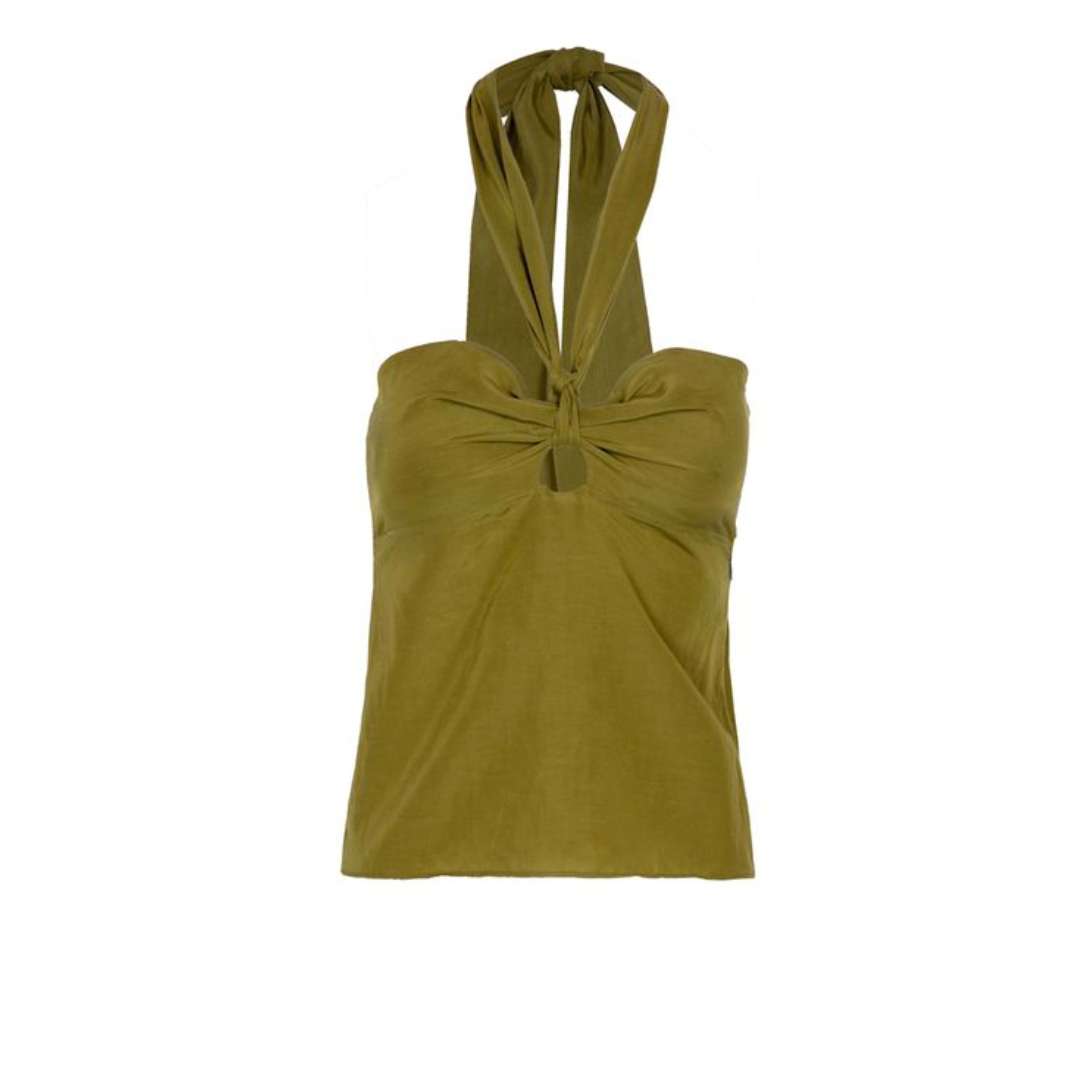 Khaki Green Bardi Top