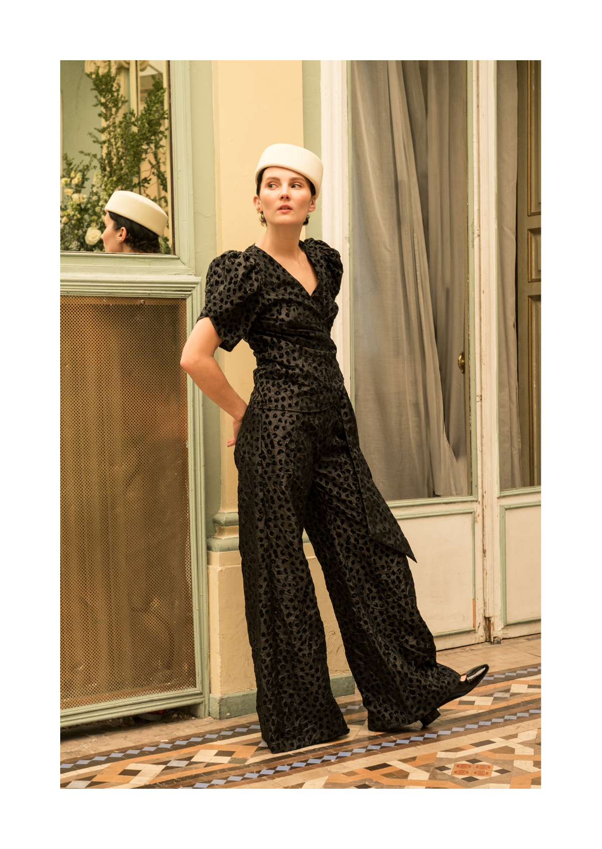 Pantalón Antonia Print Negro