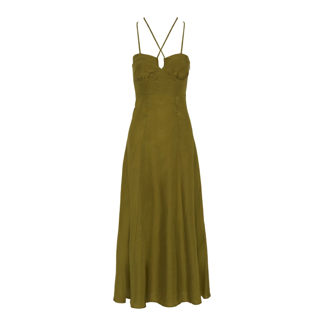 Vestido Amale Verde Caqui