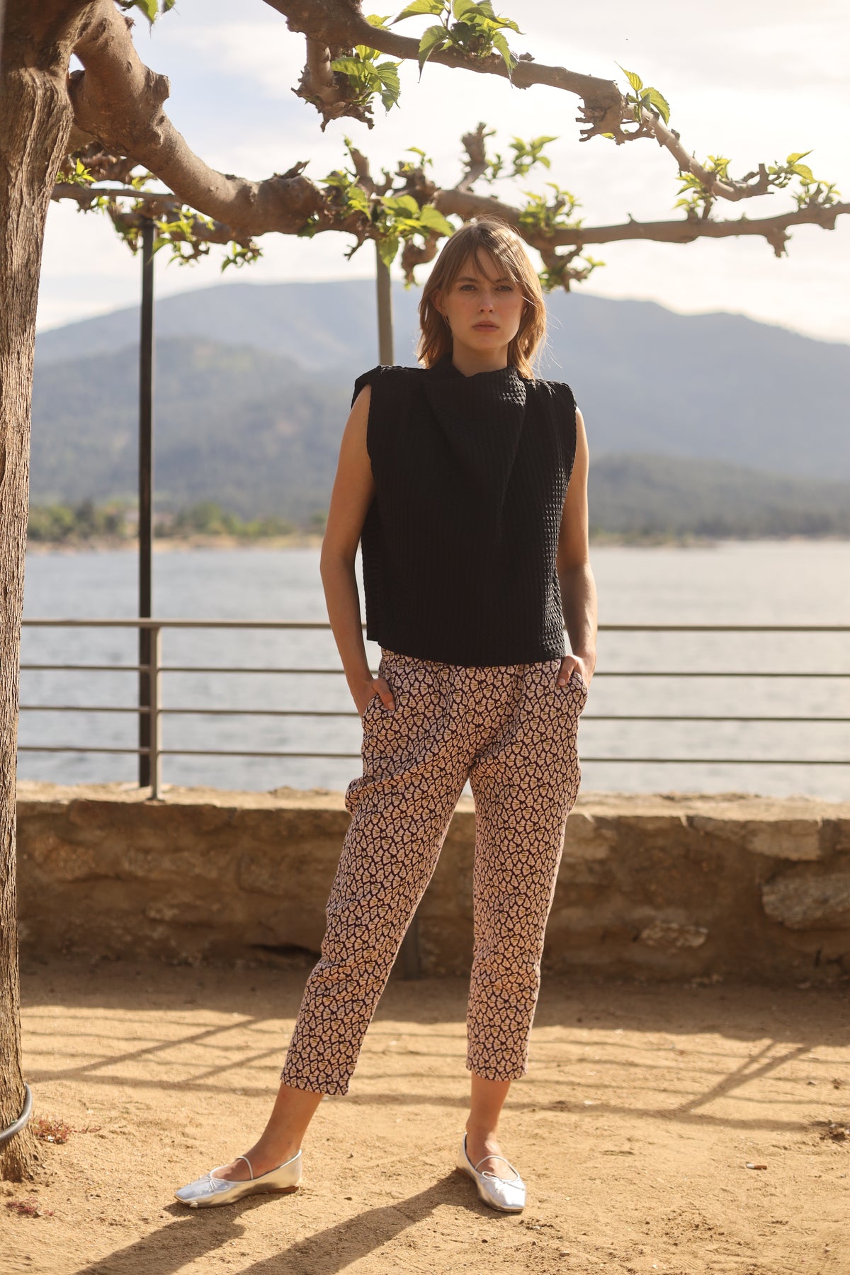 Leyre Vichy Black Top