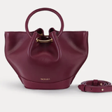 SAONARA. Mini Capazo Berry Piel