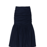 Falda Ivanna Tafetán azul marino