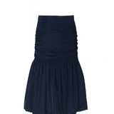 Falda Ivanna Tafetán azul marino