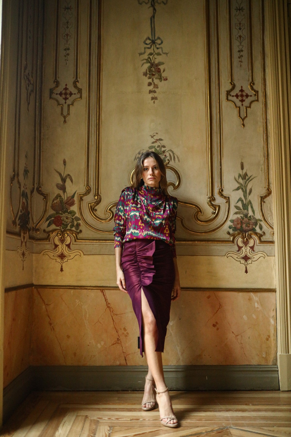 Top Laure Malmo Fucsia y Verde