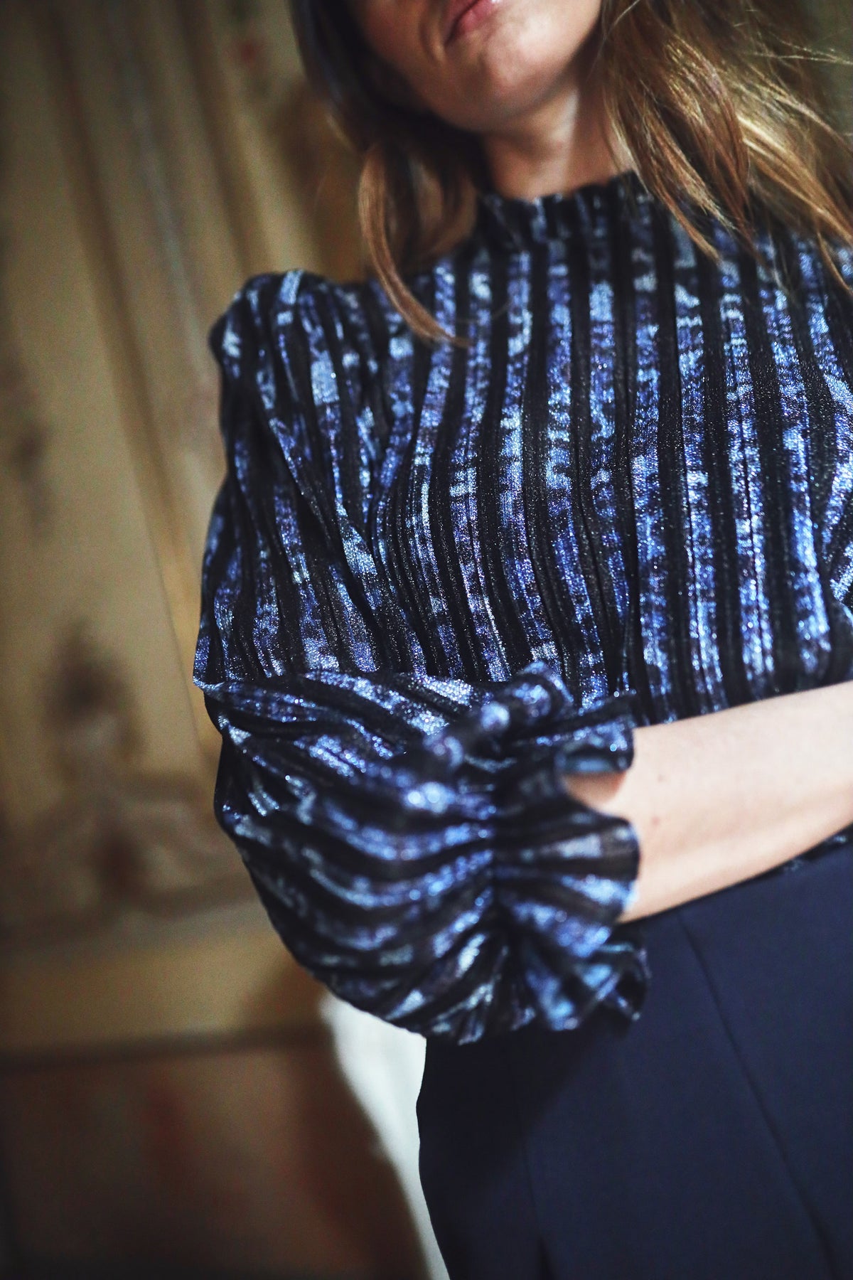 Top Lucie Brillo Azul