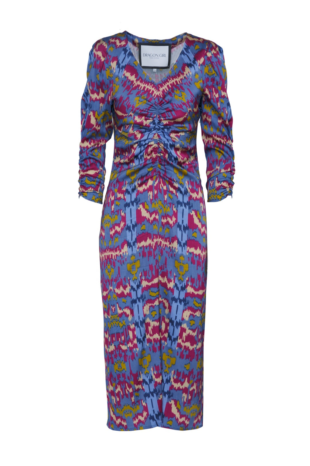 Vestido Geiko Malmo Azul y Fucsia