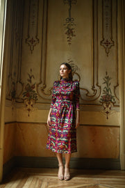 Vestido Laurett Malmo Fucsia y Verde